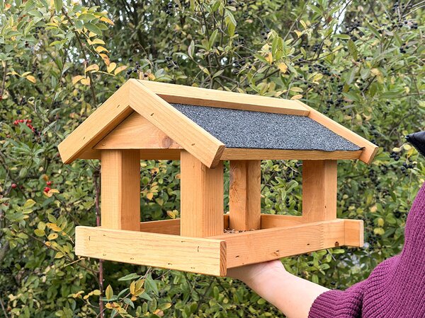 ATMOWOOD Hranilica za ptice s drvenim stalkom