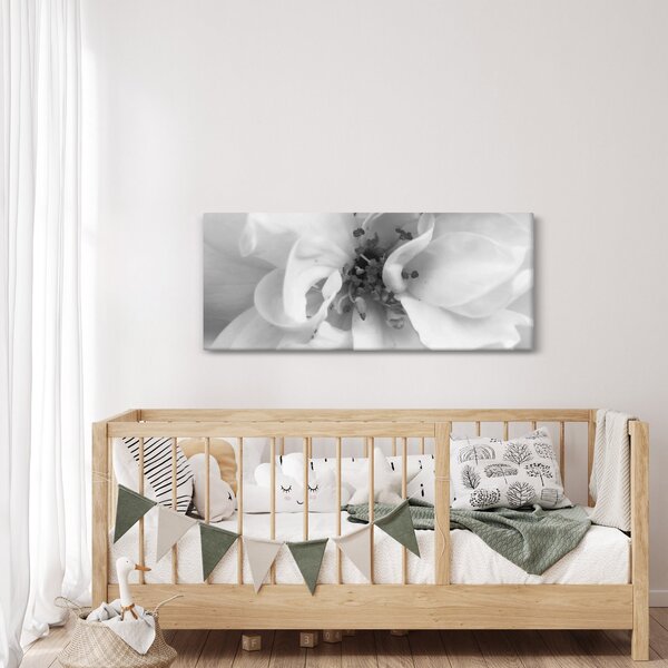 Slika - Cvijet, crno-bijela (120x50 cm)