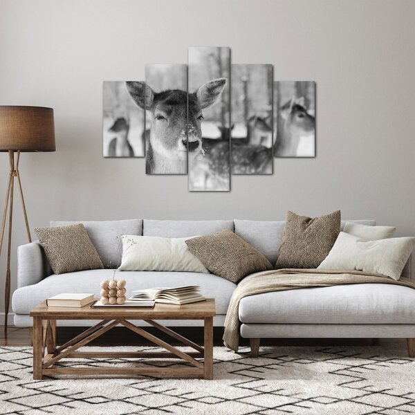 Slika - Bambi, crno-bijela (150x105 cm)