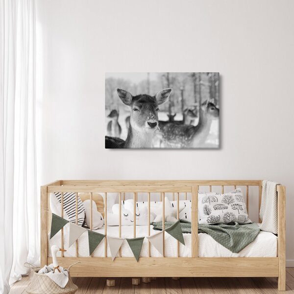 Slika - Bambi, crno-bijela (90x60 cm)