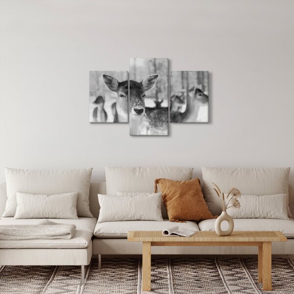 Slika - Bambi, crno-bijela (90x60 cm)
