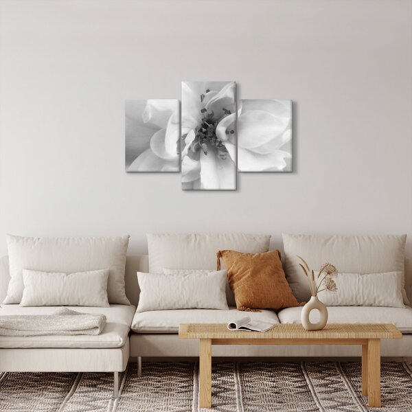 Slika - Cvijet, crno-bijela (90x60 cm)