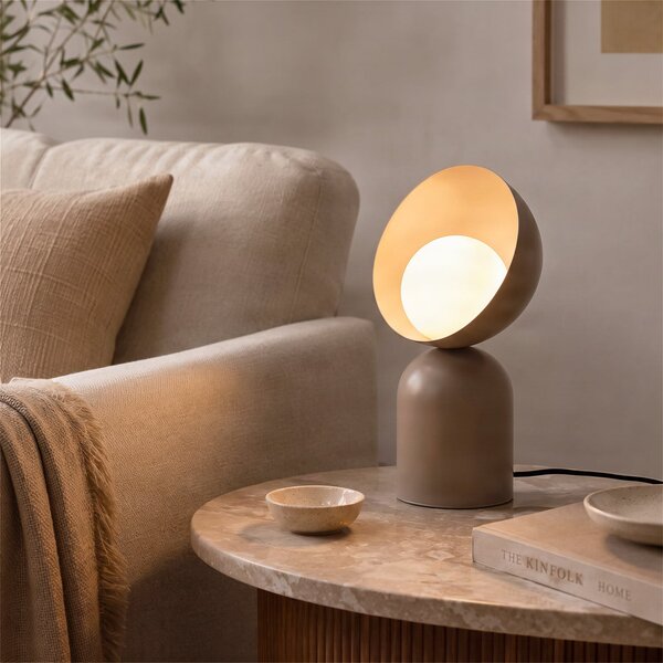 EMIBIG LIGHTING Stolna lampa Boto LN1, bež, čelik/staklo, visina 31 cm, G9, Bež, Dnevni boravak/blagovaonica, Metal