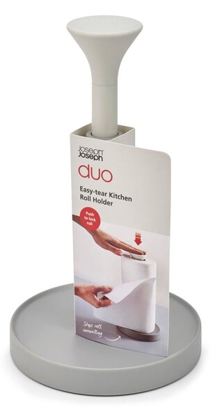 Sivi plastičan stalak za papirnate ručnike ø 16 cm Duo – Joseph Joseph