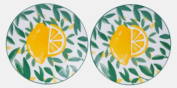 Sinsay - Keramički tanjuri s motivom limuna 2 pack