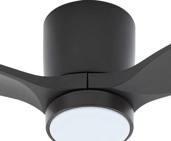 Sorin LED vanjski stropni ventilator crne boje - Lucande Lucande, Sorin, Crno, Dnevna soba, Metal, Moderan