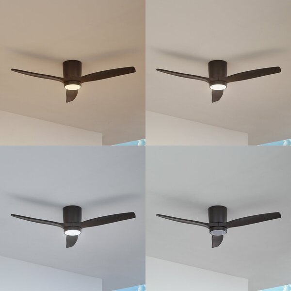 Sorin LED vanjski stropni ventilator crne boje - Lucande Lucande, Sorin, Crno, Dnevna soba, Metal, Moderan