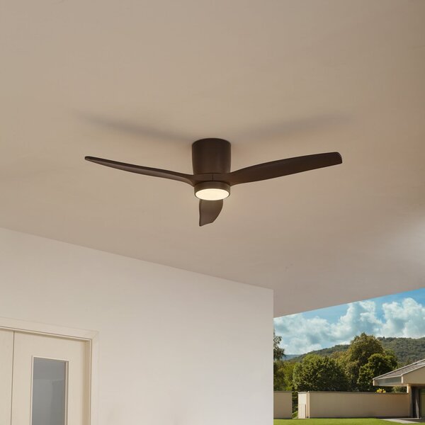 Sorin LED vanjski stropni ventilator crne boje - Lucande Lucande, Sorin, Crno, Dnevna soba, Metal, Moderan
