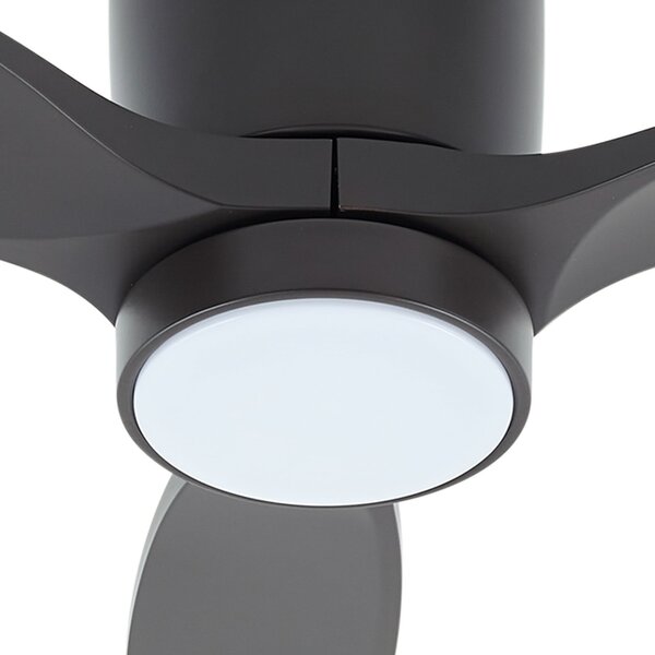 Sorin LED vanjski stropni ventilator crne boje - Lucande Lucande, Sorin, Crno, Dnevna soba, Metal, Moderan