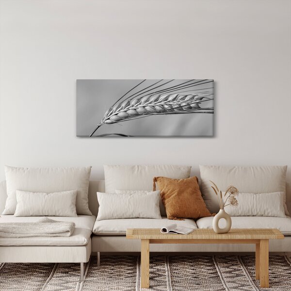 Slika - Pšenica, crno-bijela (120x50 cm)