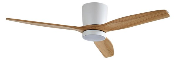 Faipari LED stropni ventilator, bijeli, DC, tih, 132 cm – Lucande Lucande, Faipari, Bijela, Dnevna soba, Metal, Moderan