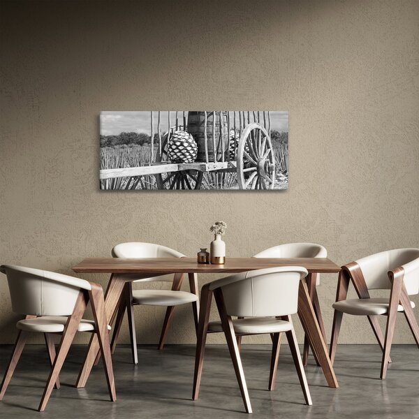 Slika - Prikolica, crno-bijela (120x50 cm)