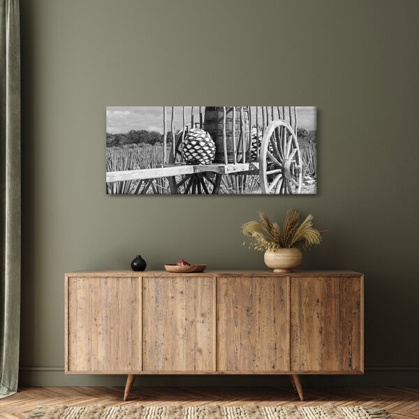 Slika - Prikolica, crno-bijela (120x50 cm)