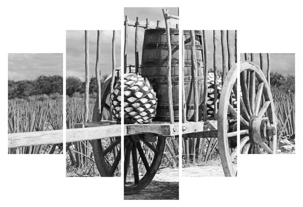 Slika - Prikolica, crno-bijela (150x105 cm)
