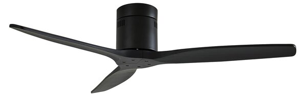 Stropni ventilator Vindur, crni, DC, tih, 132 cm - Lucande Lucande, Vindur, Crno, Dnevna soba, Metal, Moderan