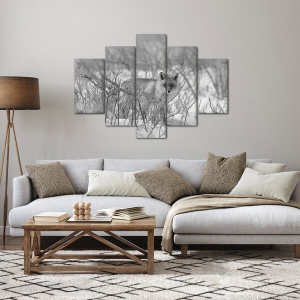 Slika - Lisac, crno-bijela (150x105 cm)
