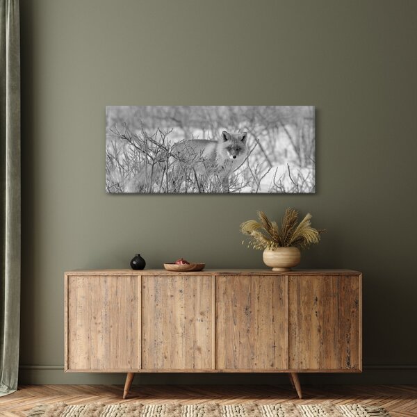 Slika - Lisac, crno-bijela (120x50 cm)