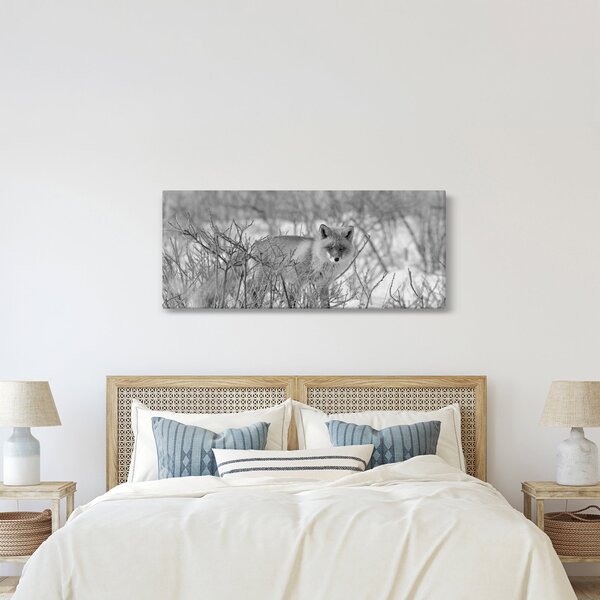 Slika - Lisac, crno-bijela (120x50 cm)