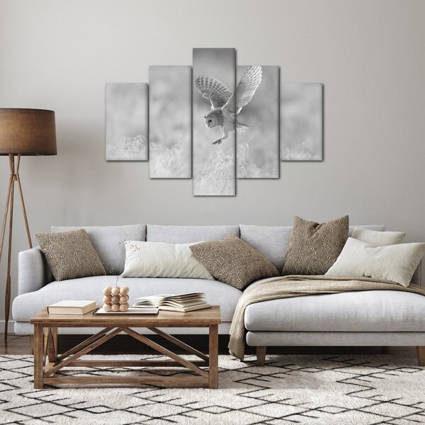 Slika - Sova, crno-bijela (150x105 cm)