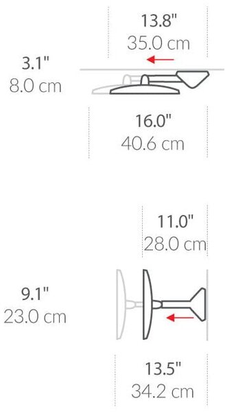 Zidno/kozmetičko ogledalo s osvjetljenjem/povećavajuće (5x) ø 20 cm Sensor – simplehuman