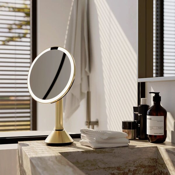 Kozmetičko ogledalo s osvjetljenjem/povećavajuće (5x) ø 20 cm Sensor – simplehuman