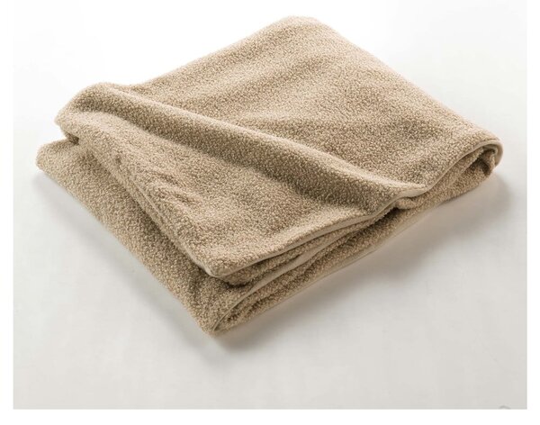 Bež deka od flisa 180x220 cm Curly Wooly – douceur d'intérieur