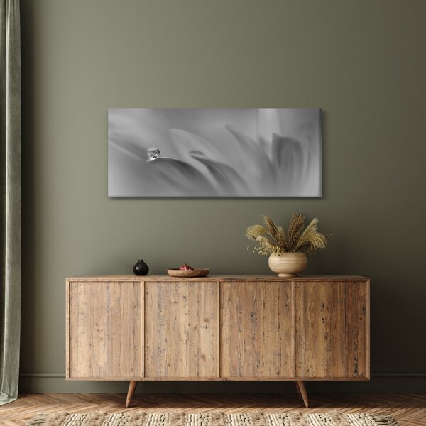 Slika - Kap na cvijetu, crno-bijela (120x50 cm)