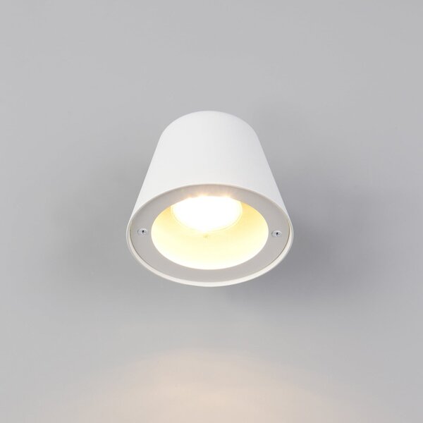 Trio Lighting Beni vanjska zidna lampa, mat bijela, širine 11 cm, metalna, prigušiva, Bijela, Metal