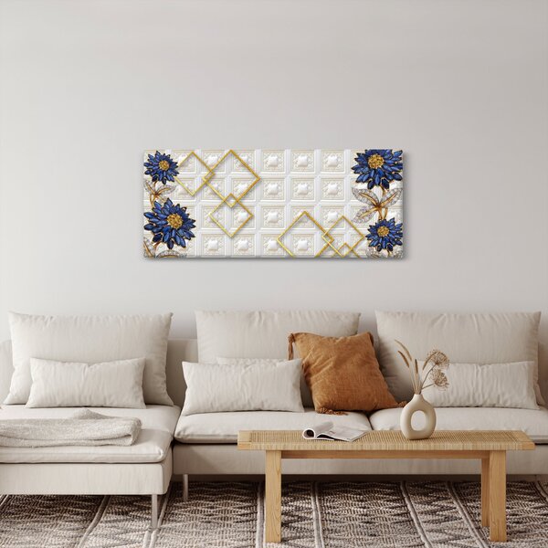 Slika - Dijamantni cvjetovi (120x50 cm)