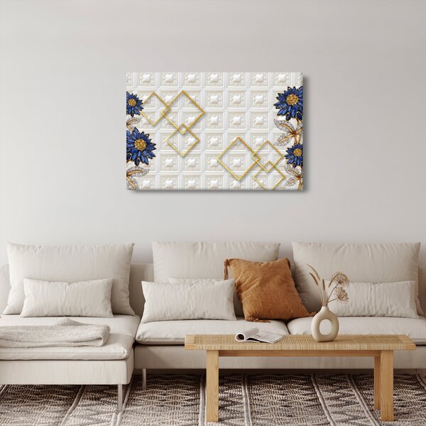 Slika - Dijamantni cvjetovi (90x60 cm)