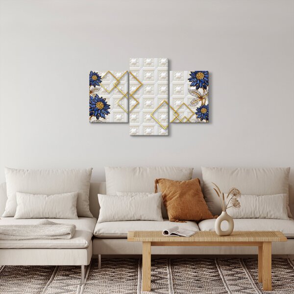 Slika - Dijamantni cvjetovi (90x60 cm)