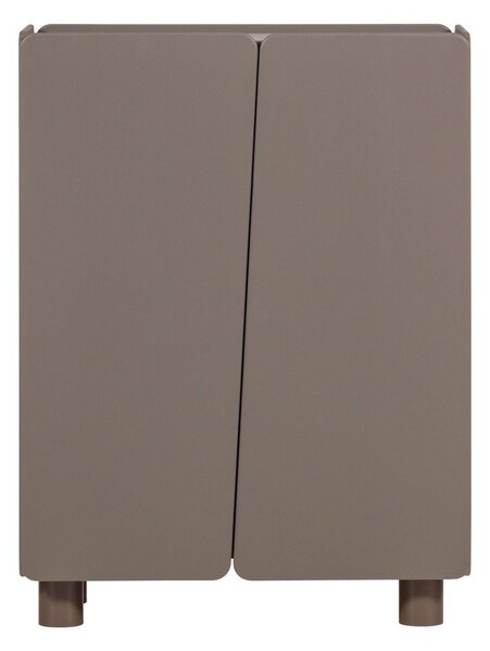 Smeđi ormarić od masivnog bora 100x135x45 cm Root – WOOOD