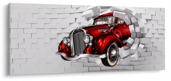 Slika - crveni auto (120x50 cm)