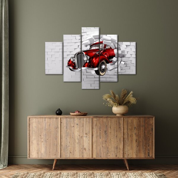 Slika - crveni auto (150x105 cm)