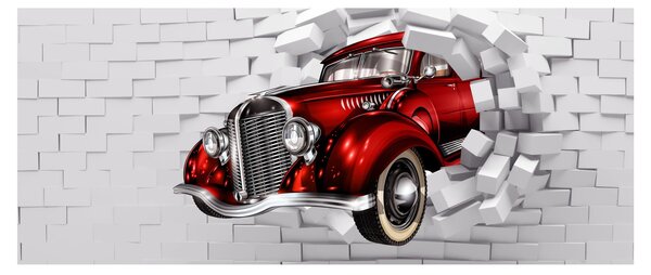 Slika - crveni auto (120x50 cm)