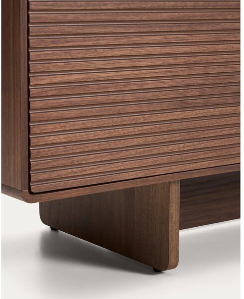 Tamno smeđa TV komoda u dekoru oraha 200x46x40 cm Norlen – Kave Home