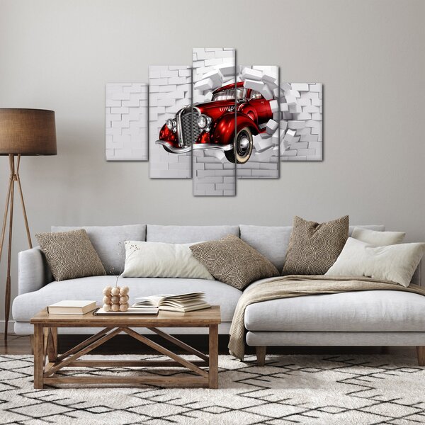 Slika - crveni auto (150x105 cm)