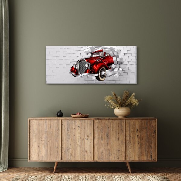 Slika - crveni auto (120x50 cm)