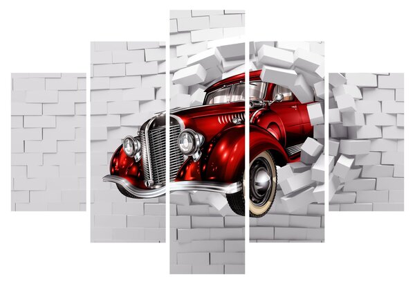 Slika - crveni auto (150x105 cm)