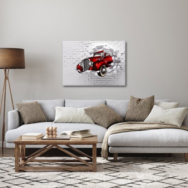 Slika - crveni auto (70x50 cm)