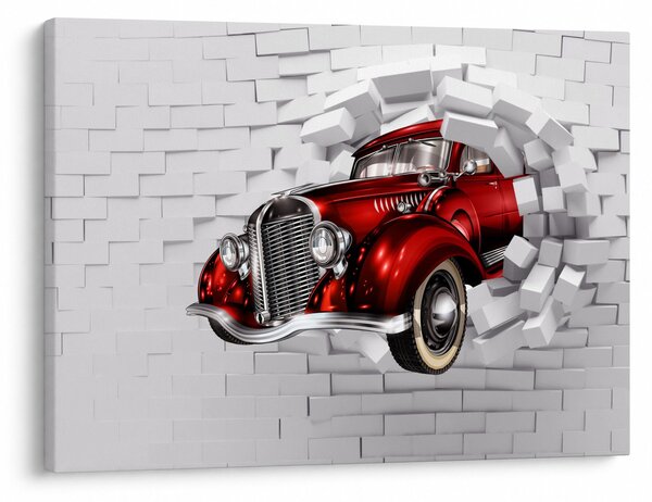 Slika - crveni auto (70x50 cm)