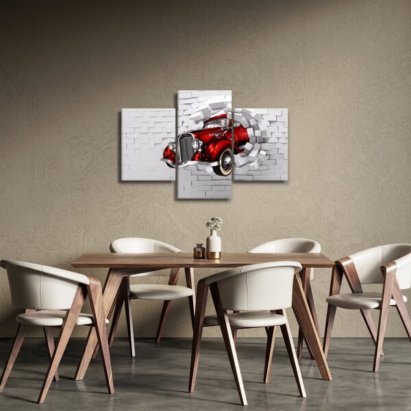 Slika - crveni auto (90x60 cm)