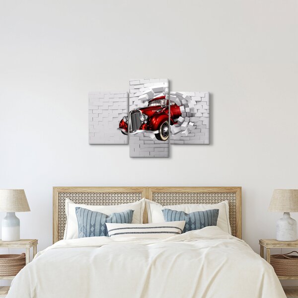 Slika - crveni auto (90x60 cm)