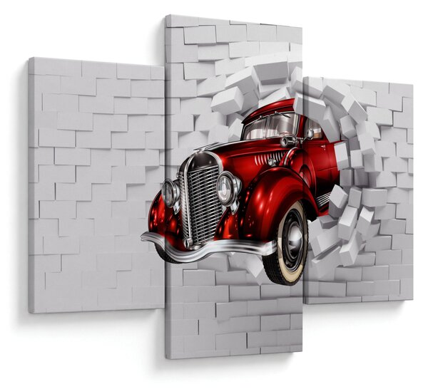 Slika - crveni auto (90x60 cm)