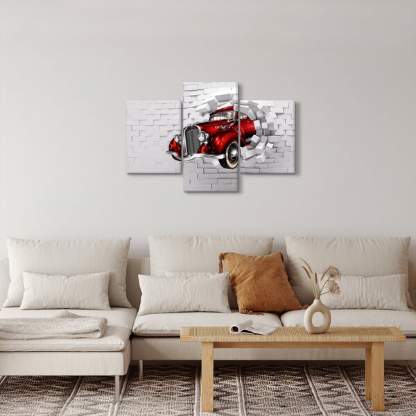 Slika - crveni auto (90x60 cm)