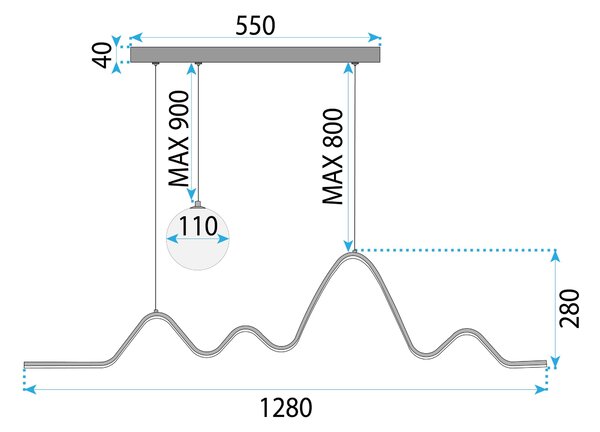 LED svijetiljka LHJ033-CP BLACK