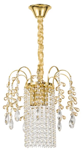 Kristalna viseća svjetiljka SWE090-CP 30cm GOLD
