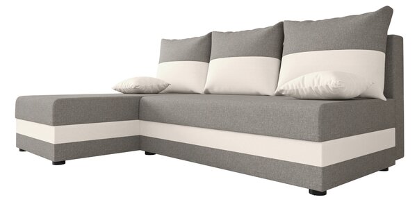 Kutna garnitura Harmony L (svijetlosiva + bijela) (L)