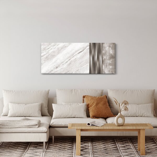 Slika - Mramor sa srebrnim linijama (120x50 cm)