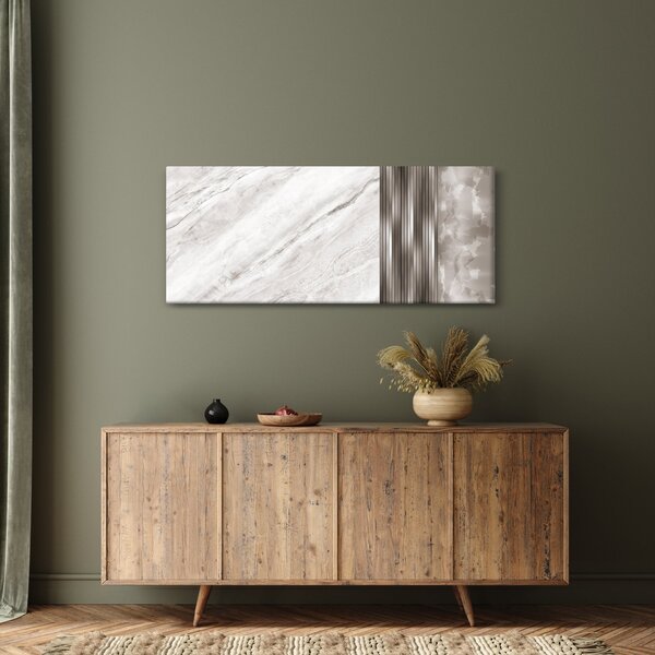 Slika - Mramor sa srebrnim linijama (120x50 cm)